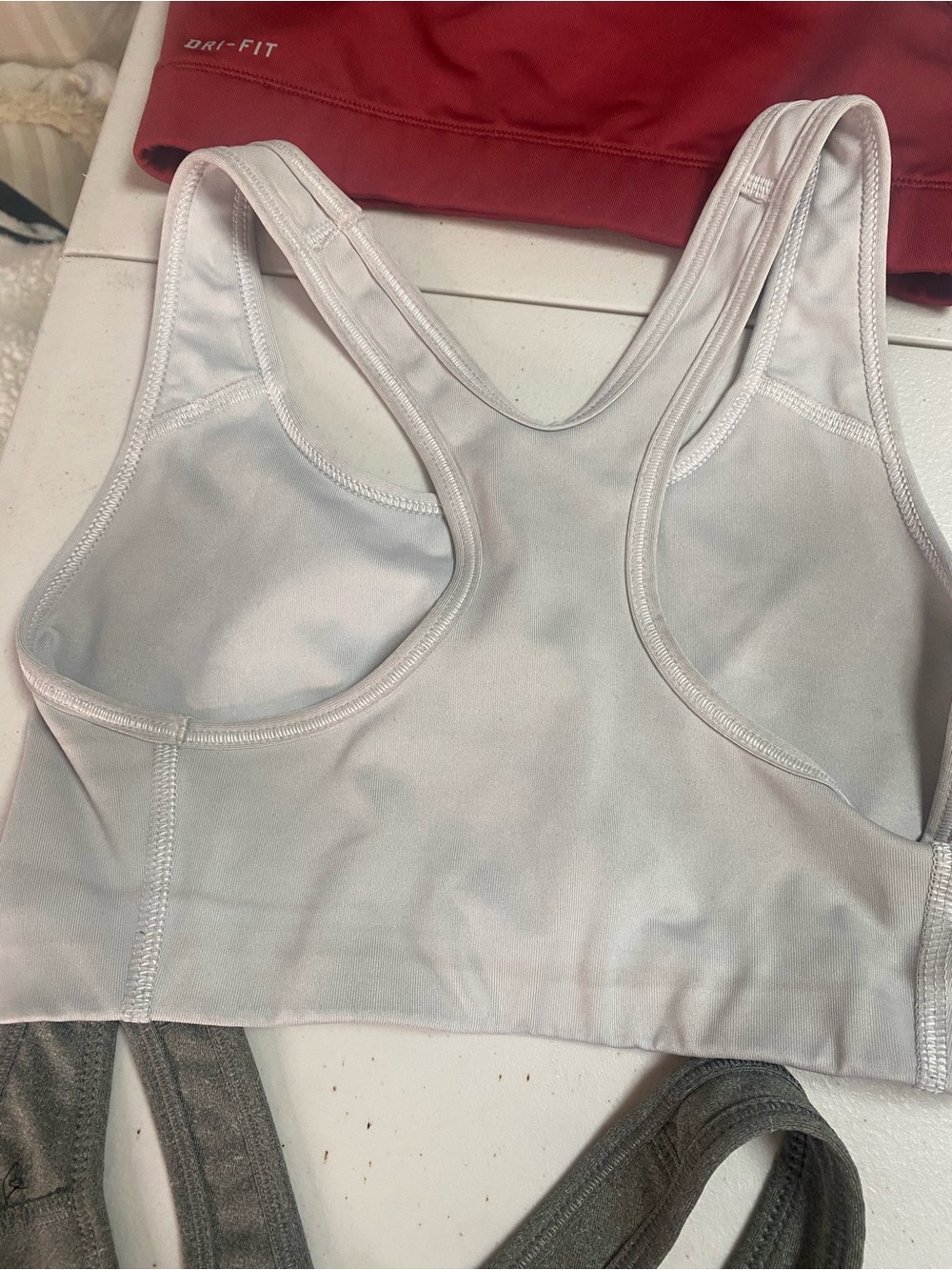 Nike Sports Bra Set - Red, White & Gray Mix - Picture 11 of 16